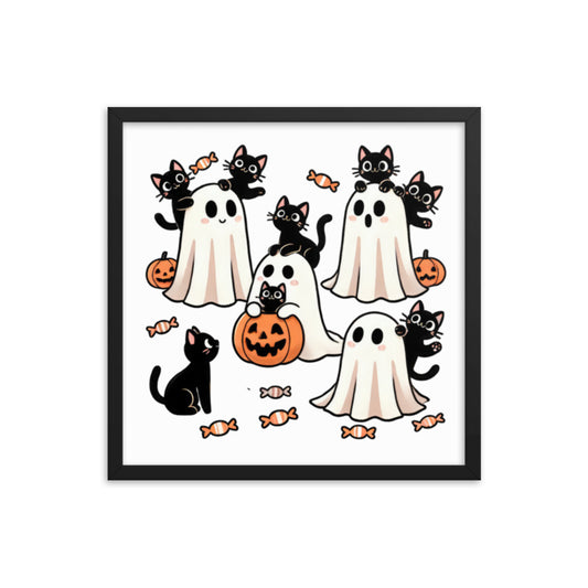 Ghost Kitten Framed Poster